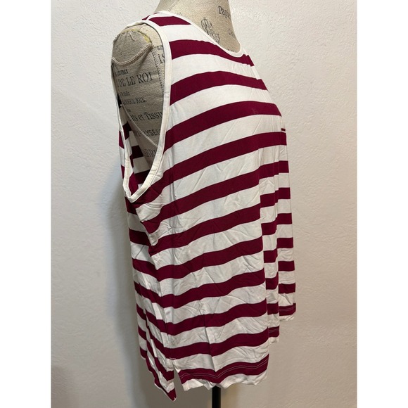 Soma Sleeveless Stripe Top Size XXL 2X 2XL Faux Pocket Tank Beyond Beauty NWT - Picture 6 of 8